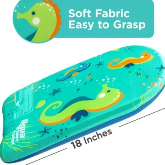 SwimSchool 18 Inch Seahorse Kickboard For Children Age 5+ Mint Green NEW - Picture 2 of 5